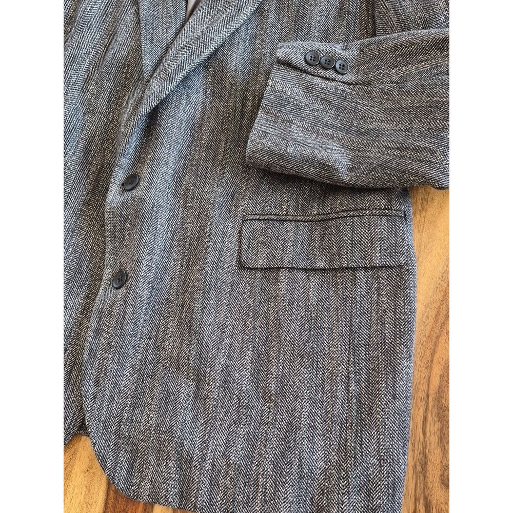 Hagger Imperial Vintage Multi Color 100% Wool Two Button Blazer Sz 46L - Picture 15 of 15